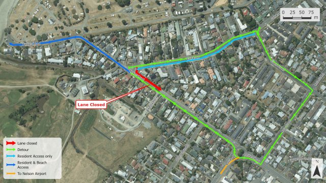 GIS 2022 Parkers Road Lane Closed Map 21Dec2022