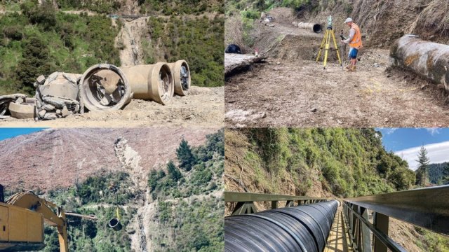 Maitai pipeline repair collage