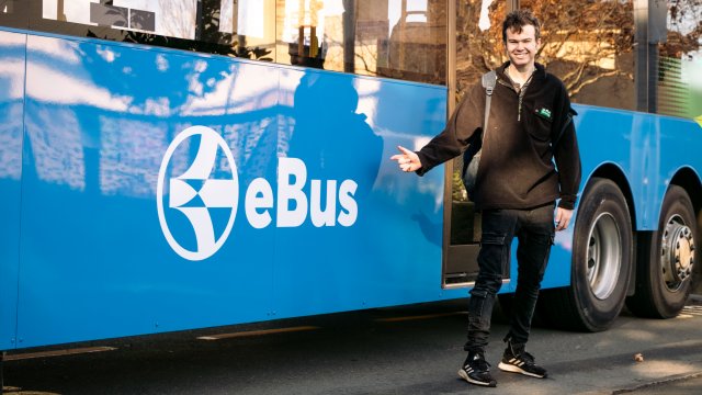 Ryan in front of eBus 12 July 2023 2