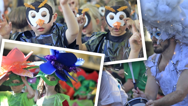 masked parade and carnival montage