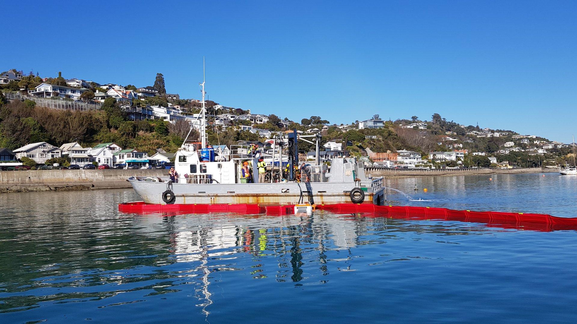 Oil spill exercise in Nelson Harbour - Our Nelson