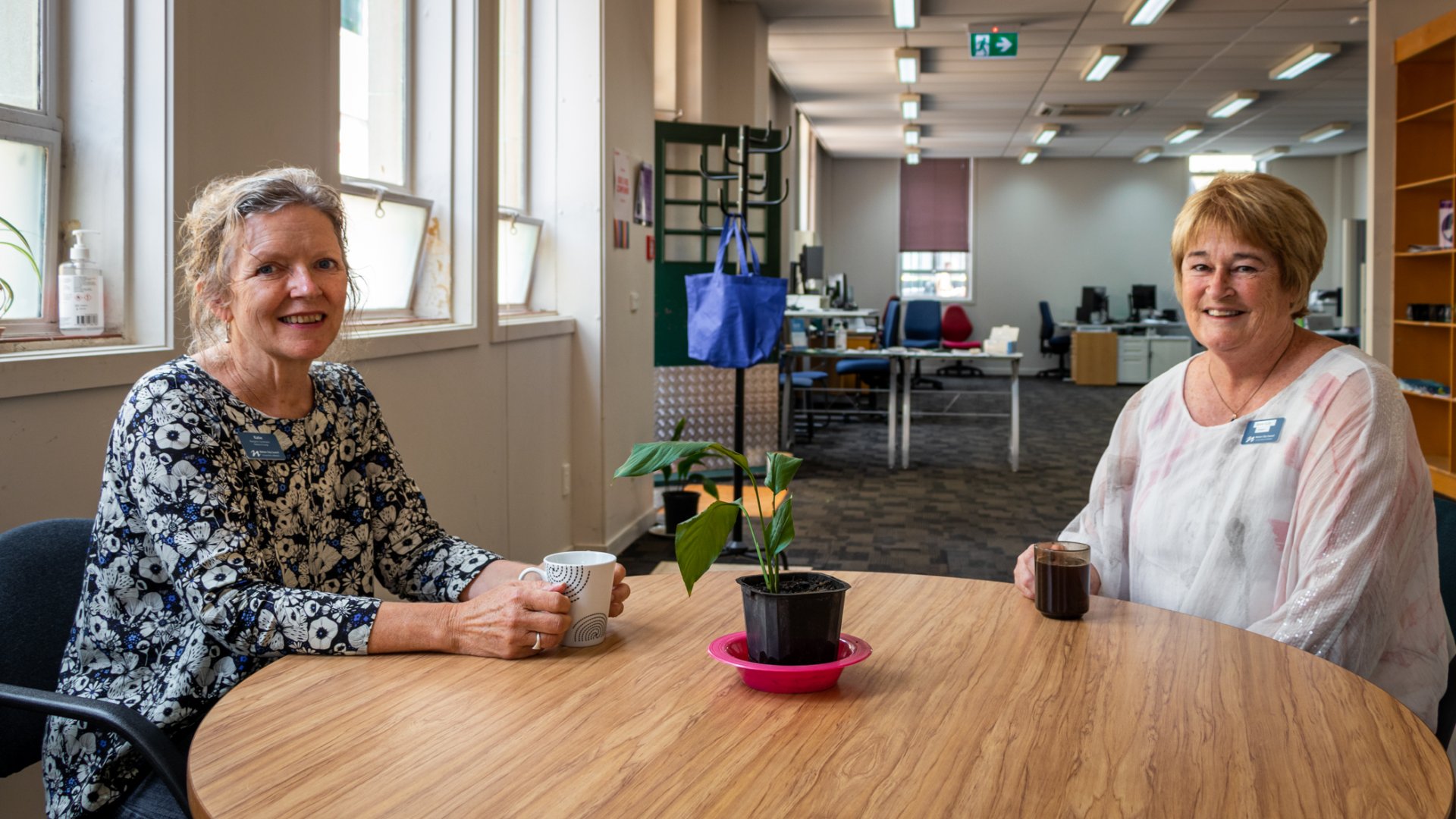 Navigator coordinator Katie Sellars (left) and Navigator Anna Gully, in the drop-in hub space open Monday-Friday 9.30am-5pm