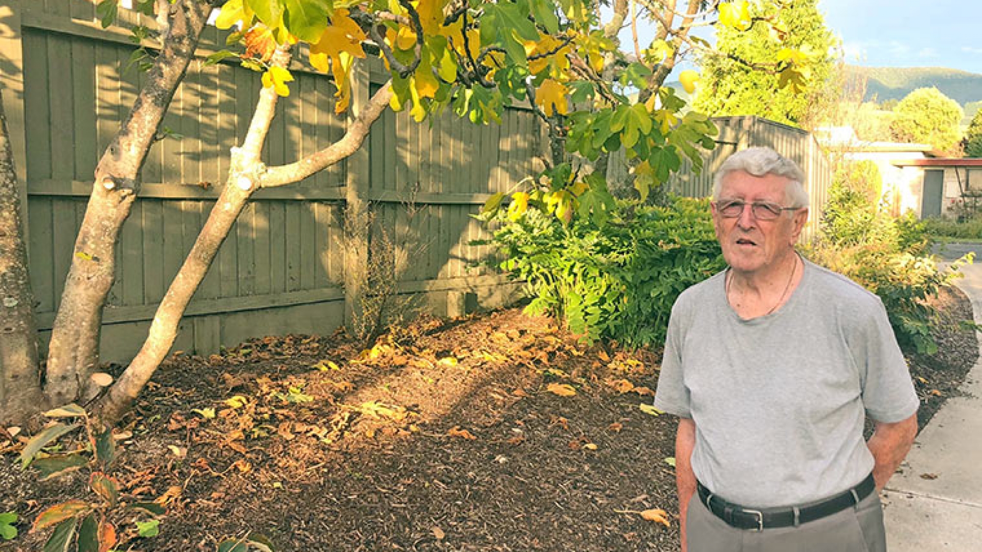 Stoke resident Brian Radford has been enjoying access to the fruit trees