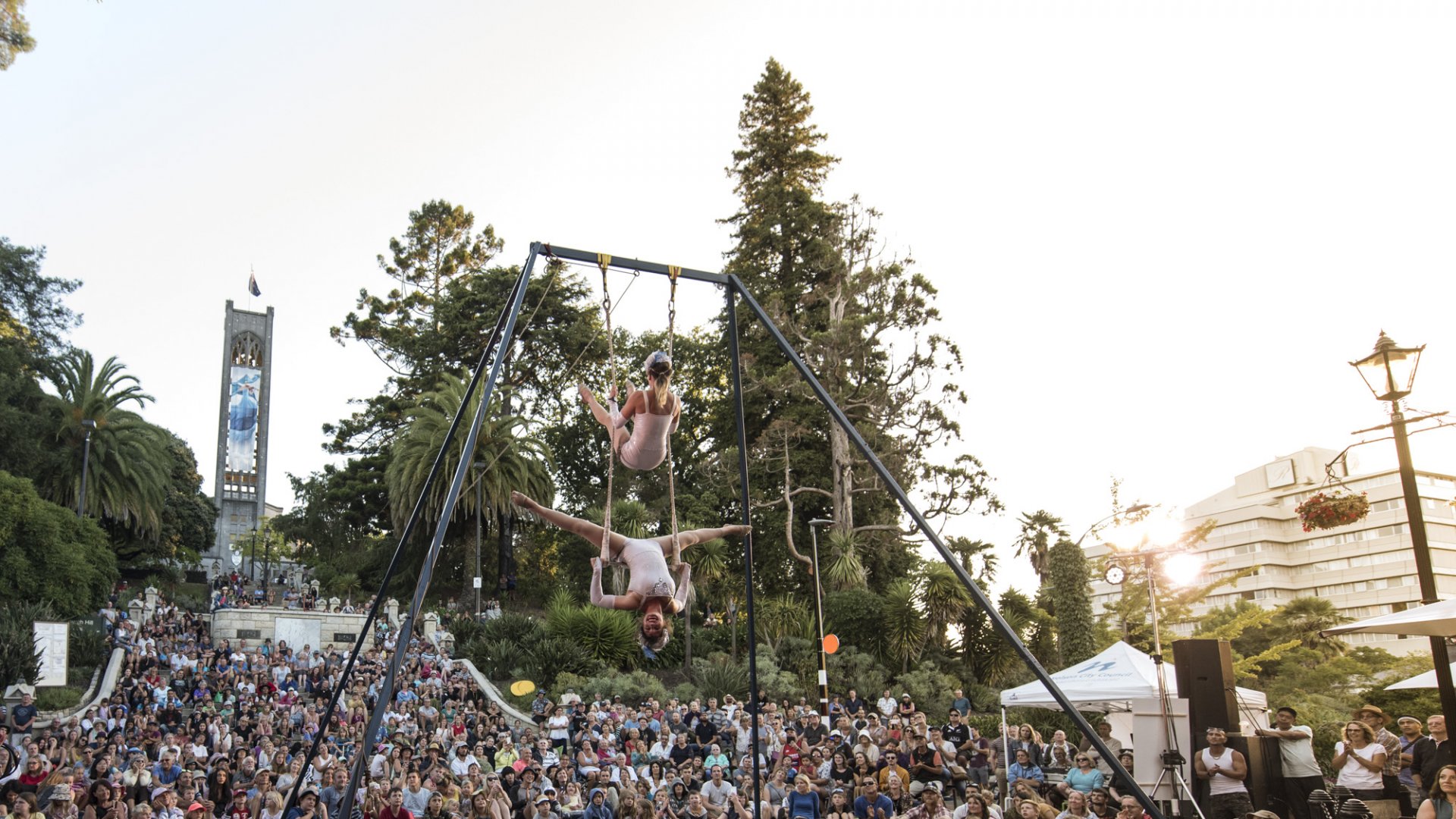 The Silver Starlets amaze the crowds at the 2019 Nelson Buskers Festival. Credit: Steve Hussey.