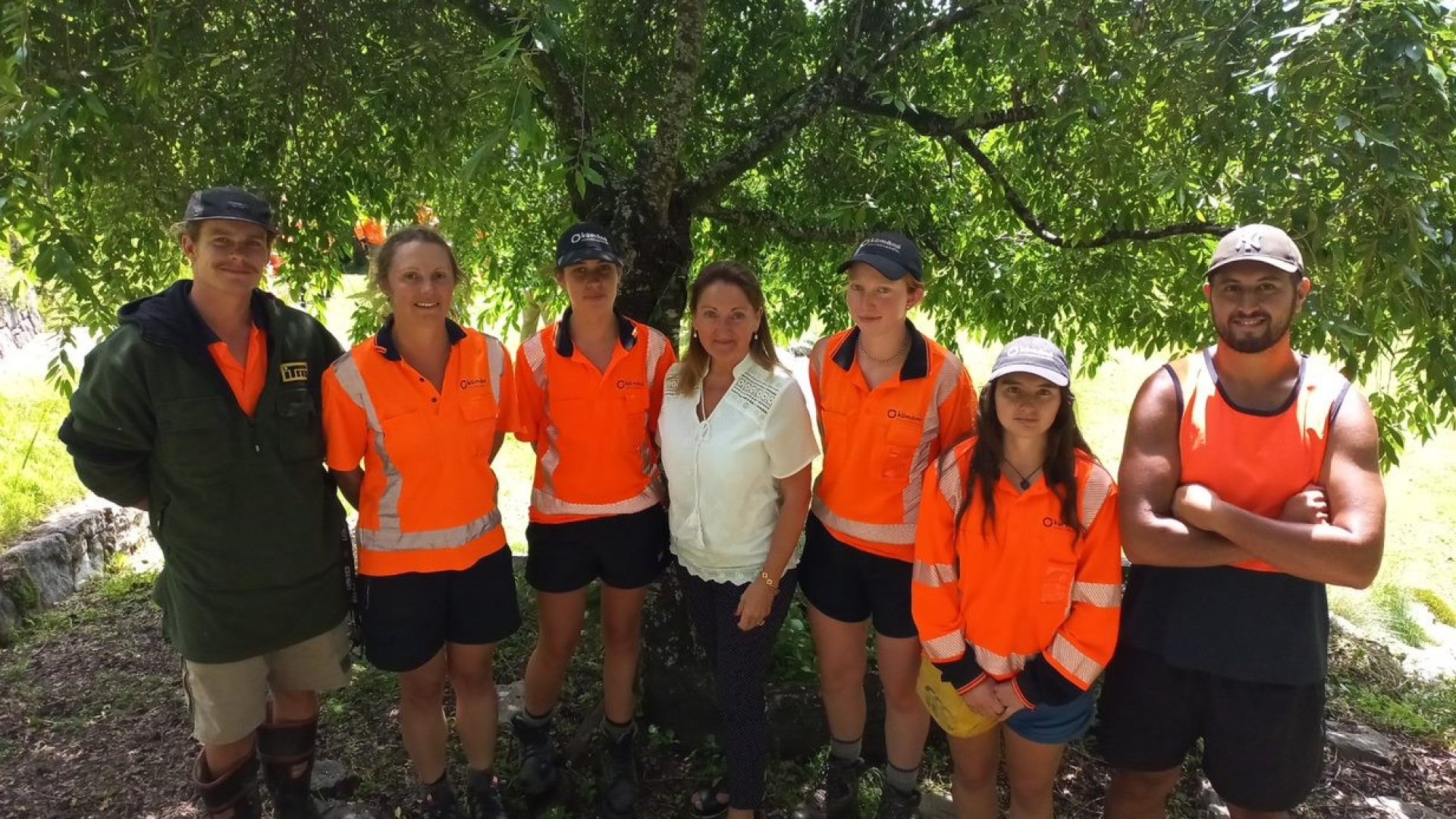 Nelmac CEO Jane Sheard (centre) with some of the recent graduates 