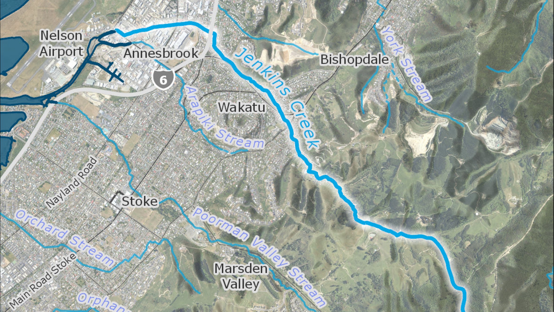 Map of Jenkins Creek