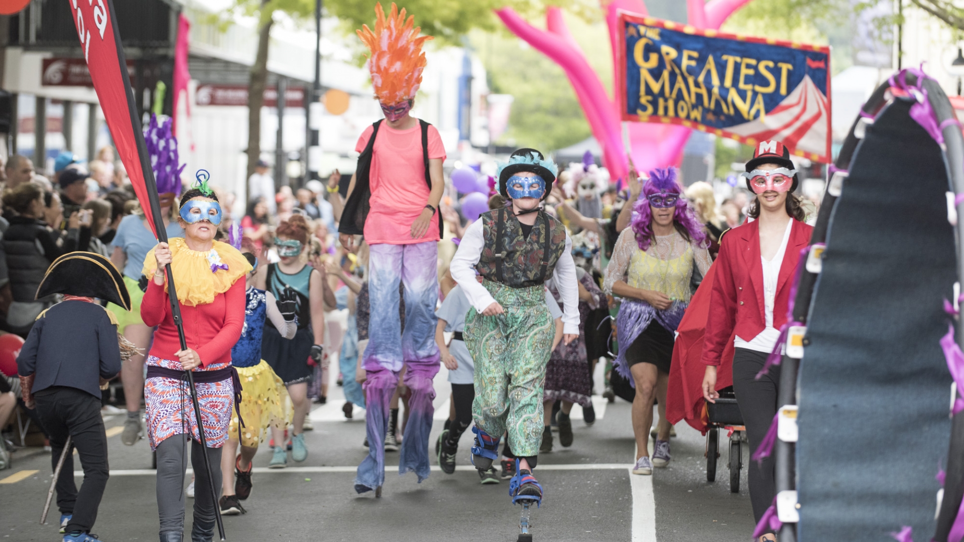 The Masked Parade was a popular event at the 2018 Nelson Arts Festival. Photo: Steve Hussey Photography.
