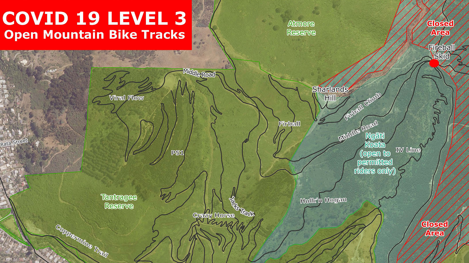 Some trails in Nelson will be open for mountain biking from midday on  Tuesday 28 April