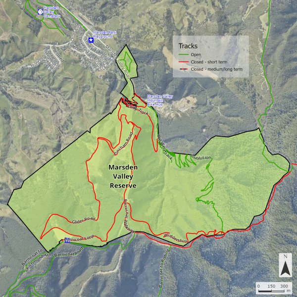 Marsden Valley Reserve Map