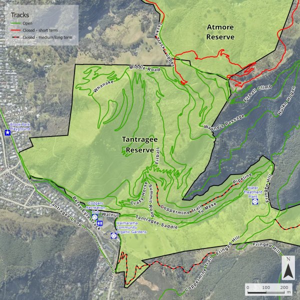 Tantragee Reserve map
